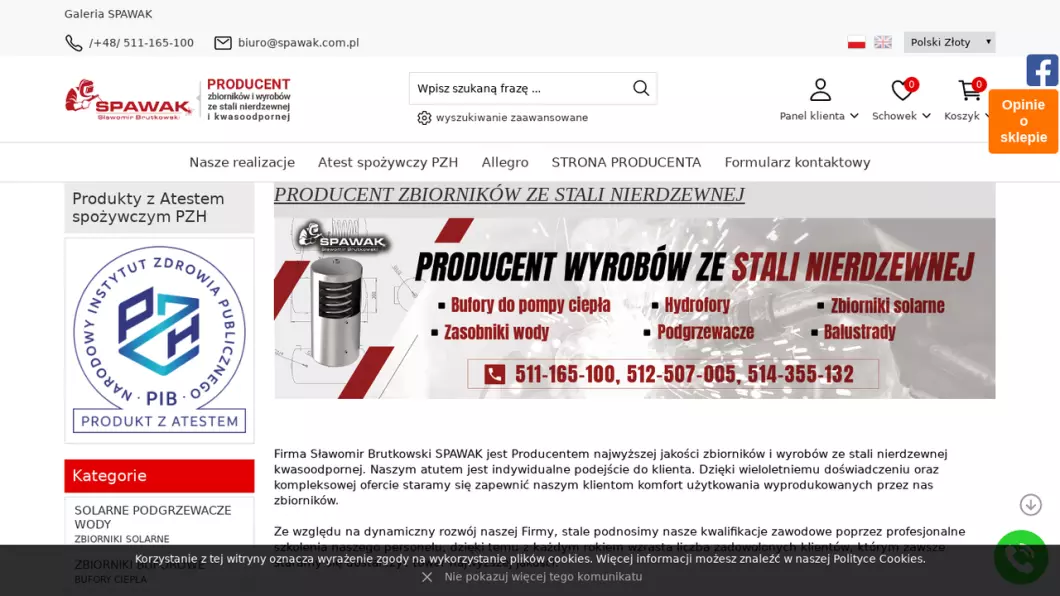 Zrzut ekranu strony