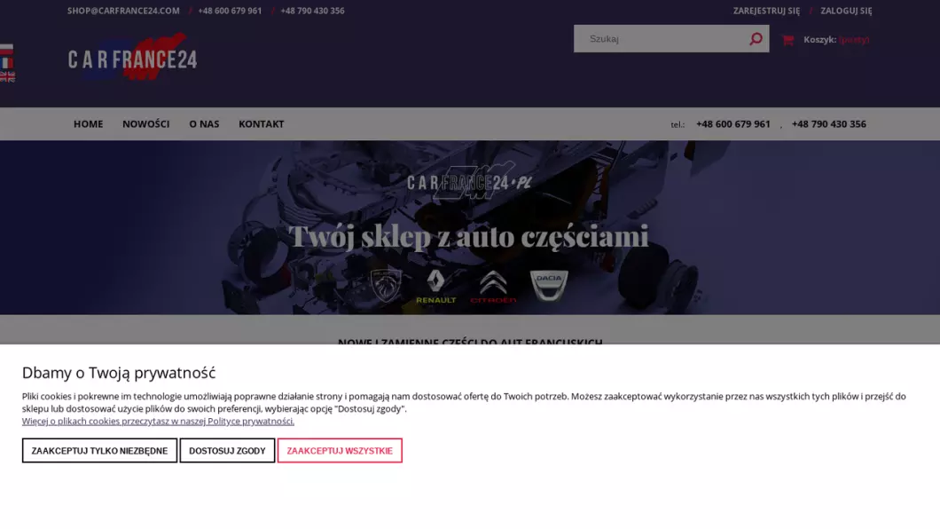 Zrzut ekranu strony