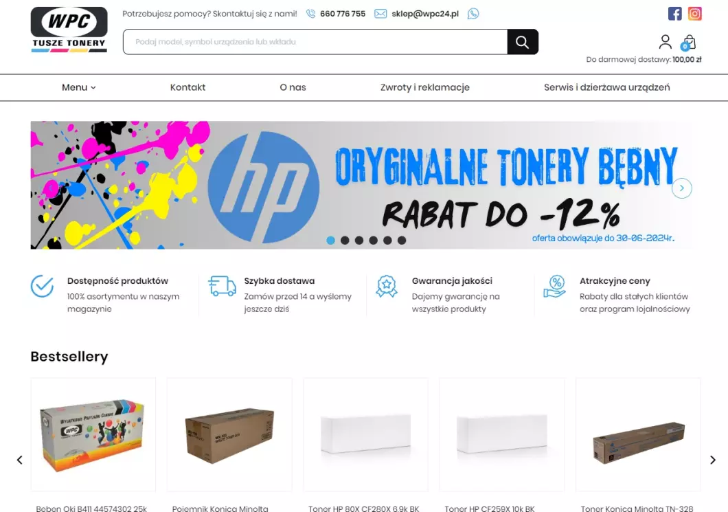 Zrzut ekranu strony