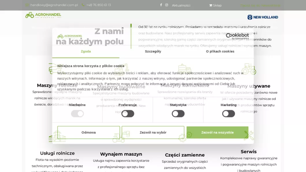 Zrzut ekranu strony