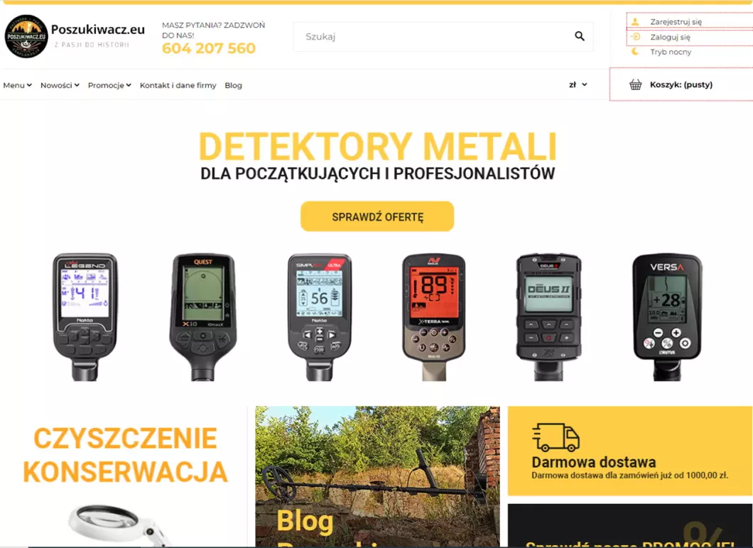 Zrzut ekranu strony